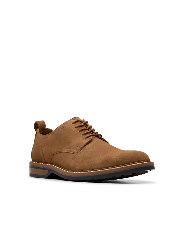 Clarks Men's Aldwin Lace Derby Shoes - Cola Suede Image 3