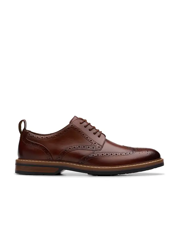 Clarks Men's Aldwin Limit Brogues - Mid Tan Leather Image 1