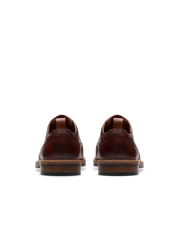 Clarks Men's Aldwin Limit Brogues - Mid Tan Leather Image 7