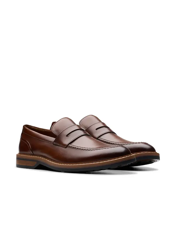 Clarks Men's Aldwin Step - Mid Tan Leather Image 4