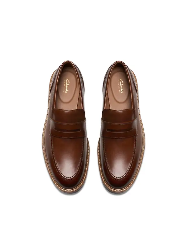 Clarks Men's Aldwin Step - Mid Tan Leather Image 5