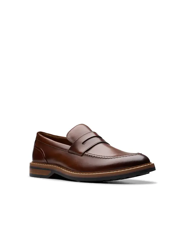 Clarks Men's Aldwin Step - Mid Tan Leather Image 3
