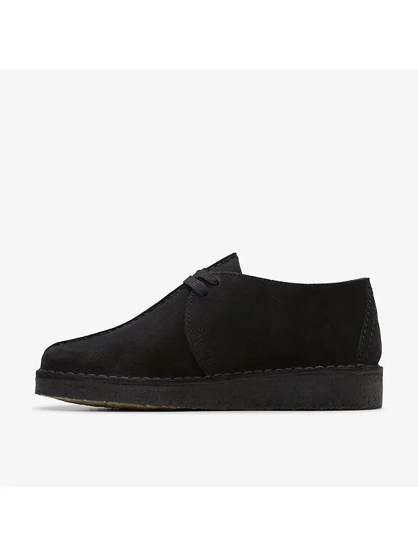 Clarks Originals Men's Desert Trek Shoes - Black Suede Image 2