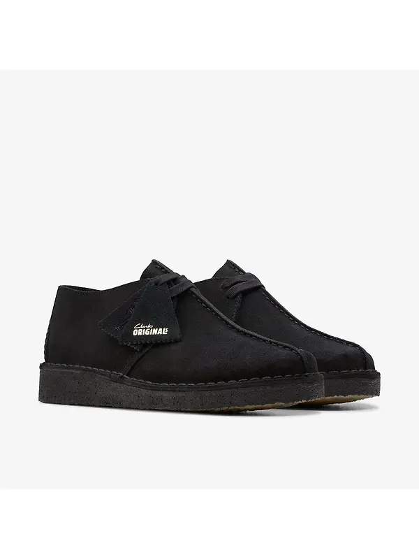 Clarks Originals Men's Desert Trek Shoes - Black Suede Image 5