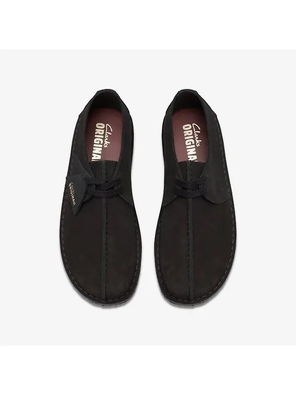 Clarks Originals Men's Desert Trek Shoes - Black Suede Image 7