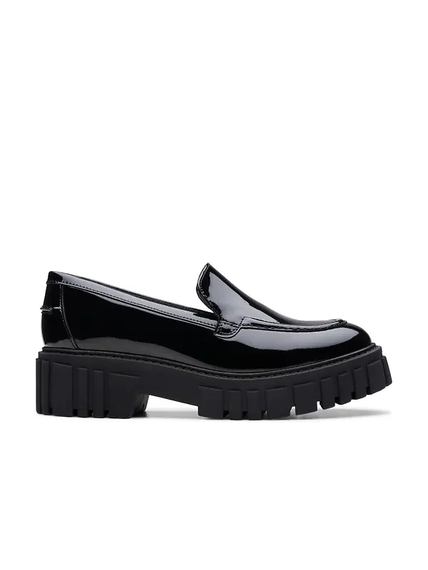 Clarks Women's Page Leather Loafers - Black Image 1