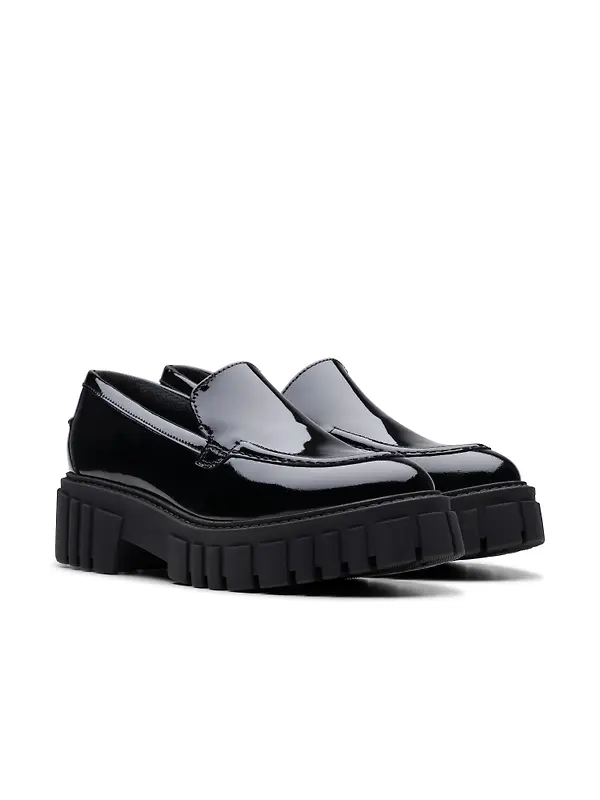 Clarks Women's Page Leather Loafers - Black Image 4