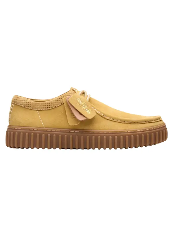 Clarks Men's Torhill Lo Suede Shoes - Golden Tan Suede Image 1