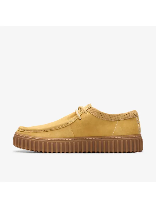Clarks Men's Torhill Lo Suede Shoes - Golden Tan Suede Image 2