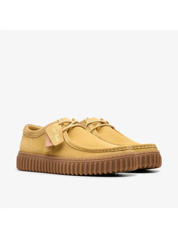 Clarks Men's Torhill Lo Suede Shoes - Golden Tan Suede Image 4