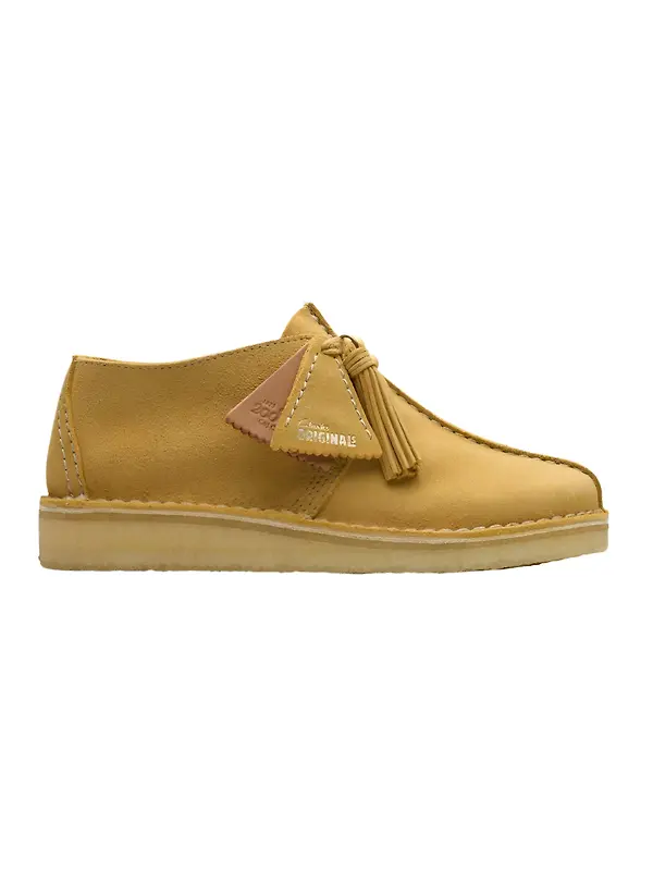 Clarks Originals Women's Desert Trek Shoes - Golden Tan Suede Image 1