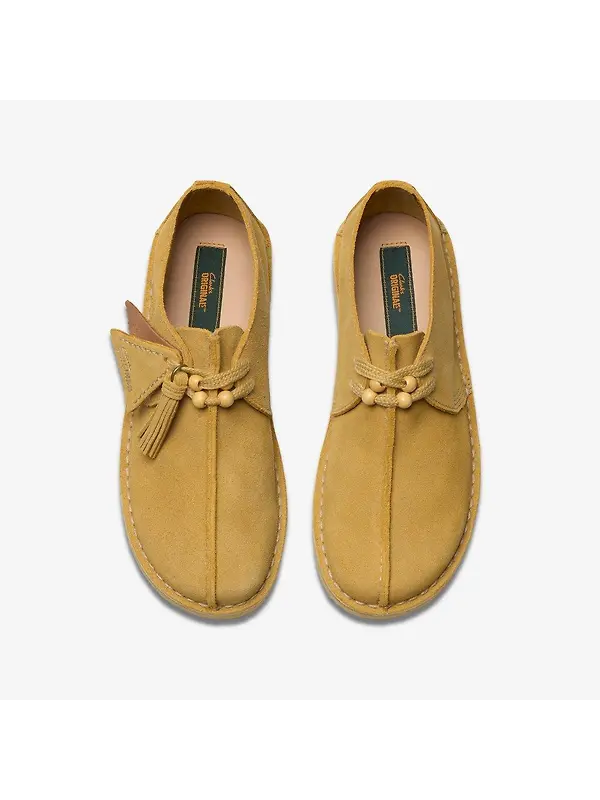 Clarks Originals Women's Desert Trek Shoes - Golden Tan Suede Image 6
