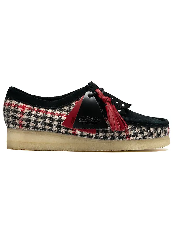 Clarks Originals Women's Wallabee Shoes - Black Harris Tweed Image 1