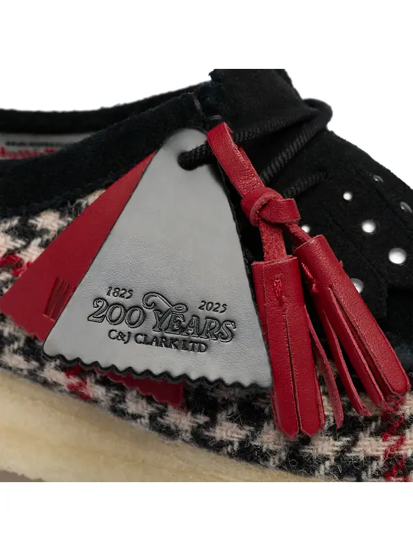 Clarks Originals Women's Wallabee Shoes - Black Harris Tweed Image 8