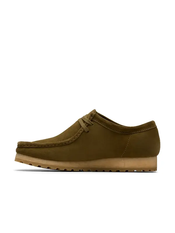 Clarks Originals Men's Wallabee RB Shoes - Olive Suede Image 2
