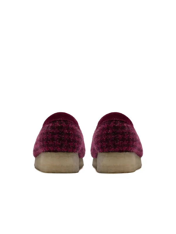Clarks Originals Women's Wallabee Shoes - Purple Harris Tweed Image 5