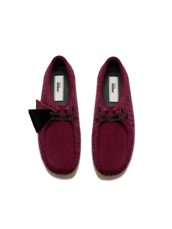 Clarks Originals Women's Wallabee Shoes - Purple Harris Tweed Image 6