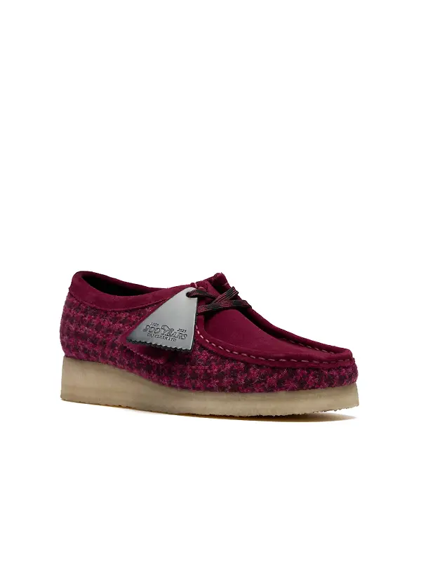 Clarks Originals Women's Wallabee Shoes - Purple Harris Tweed Image 7