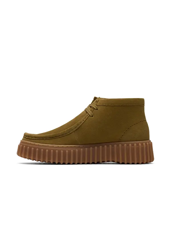 Clarks Women's Torhill Moss Boots - Olive Suede Image 2