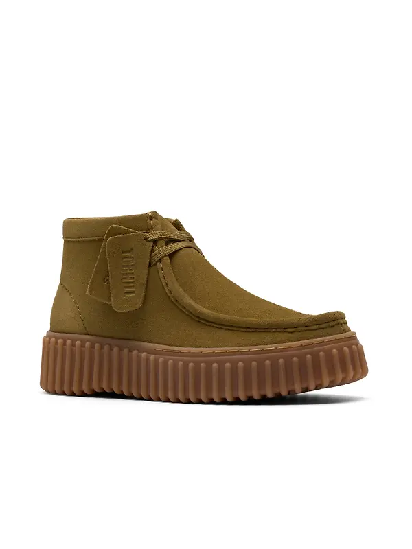 Clarks Women's Torhill Moss Boots - Olive Suede Image 7