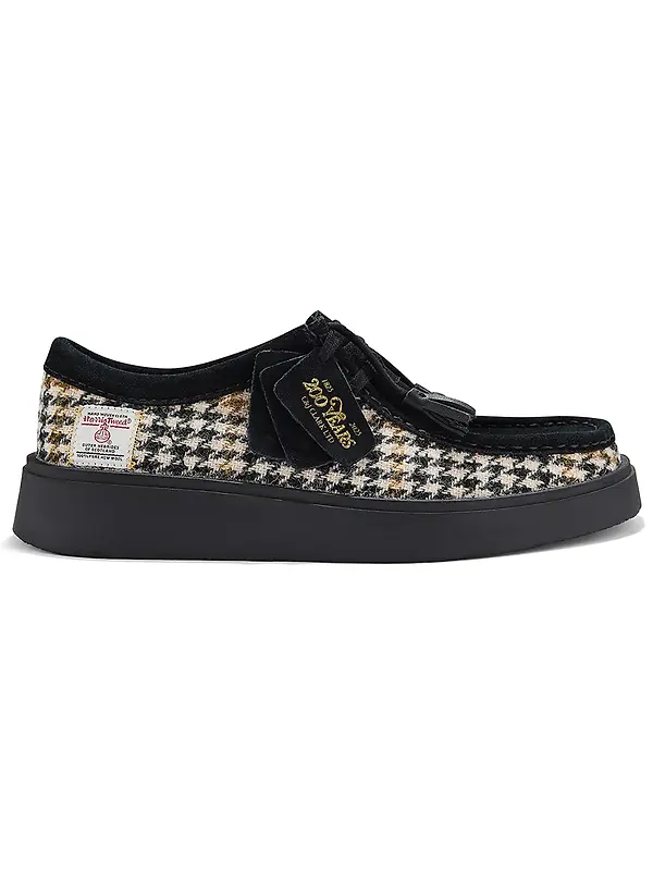 Clarks Men's Torview Shoes - Harris Tweed Black Combi Image 1