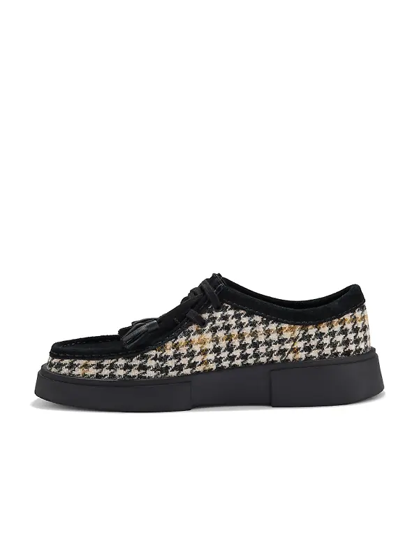Clarks Men's Torview Shoes - Harris Tweed Black Combi Image 2