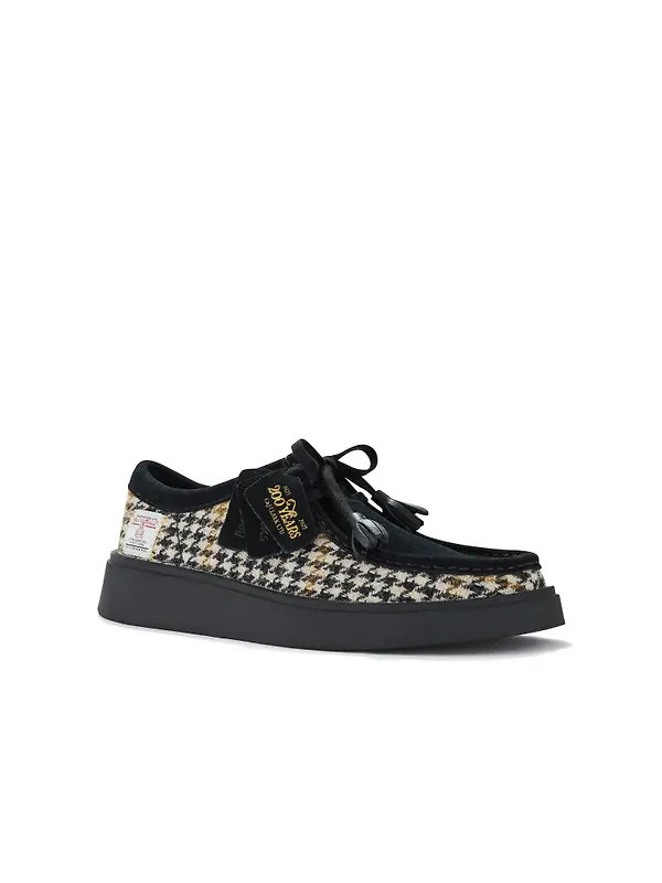 Clarks Men's Torview Shoes - Harris Tweed Black Combi Image 4