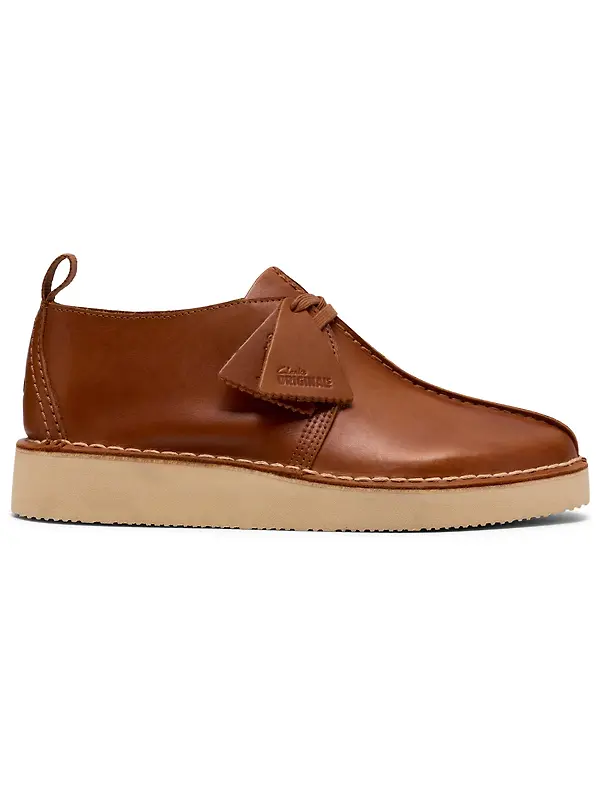 Clarks Originals Men's Desert Trek Shoes - Tan Leather Image 1