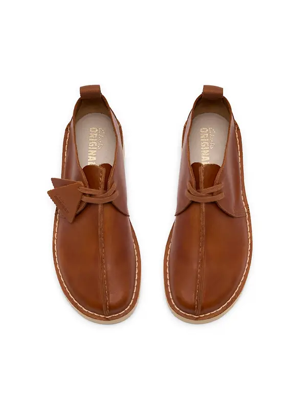 Clarks Originals Men's Desert Trek Shoes - Tan Leather Image 6