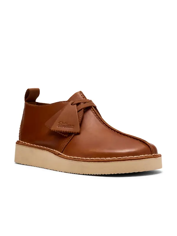 Clarks Originals Men's Desert Trek Shoes - Tan Leather Image 7