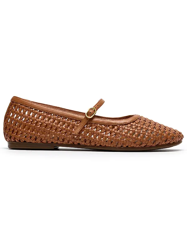 Clarks Women's Livia Sky Bar Shoes - Tan Weave Image 1