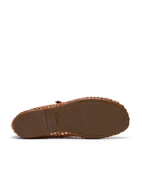 Clarks Women's Livia Sky Bar Shoes - Tan Weave Image 3