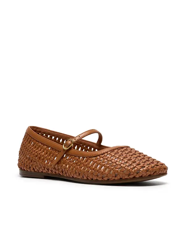 Clarks Women's Livia Sky Bar Shoes - Tan Weave Image 4