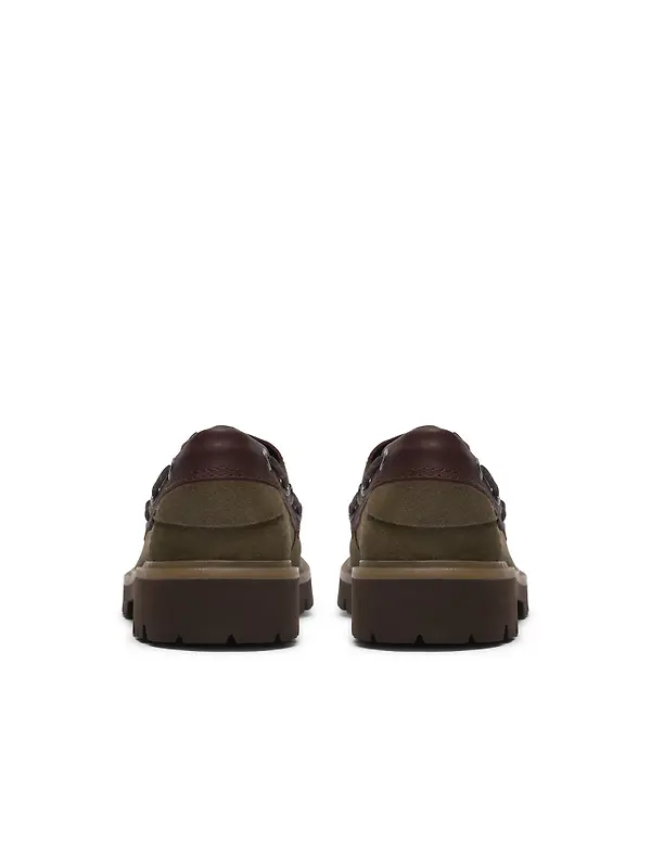 Clarks Men's Cleyhill Boat Shoes - Olive Combi Image 5