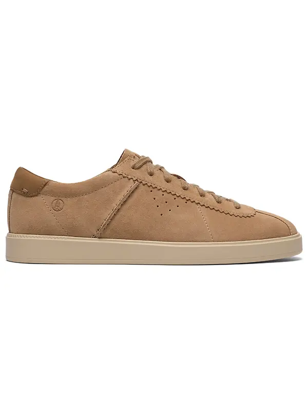 Clarks Men's Lockford Lace Trainers - Dark Sand Suede Image 1