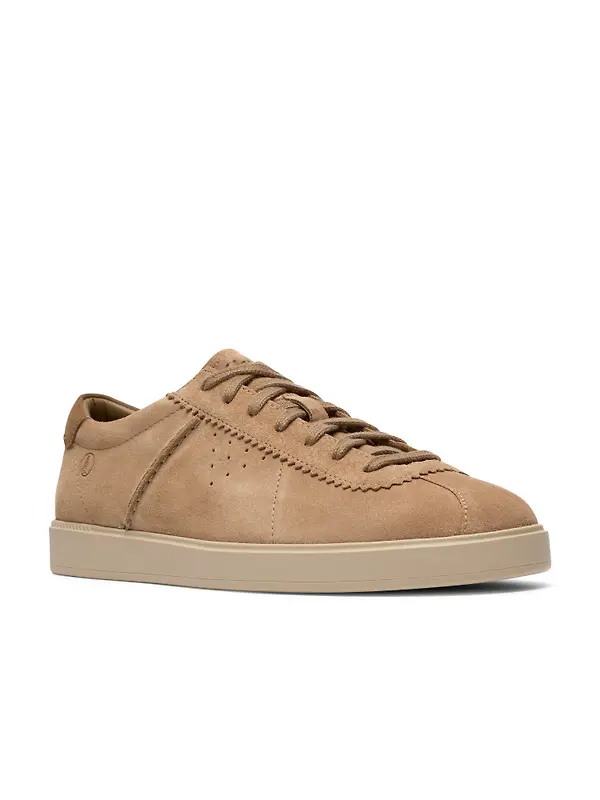 Clarks Men's Lockford Lace Trainers - Dark Sand Suede Image 4