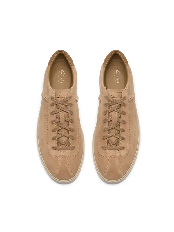 Clarks Men's Lockford Lace Trainers - Dark Sand Suede Image 6
