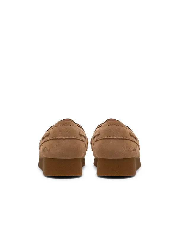 Clarks Women's Wallabee Evo Sea Shoes - Dark Sand Suede Image 5
