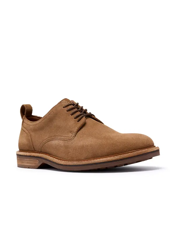 Clarks Men's Aldwin Lace Derby Shoes - Tan Suede Image 4