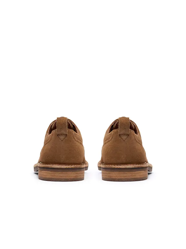 Clarks Men's Aldwin Lace Derby Shoes - Tan Suede Image 5