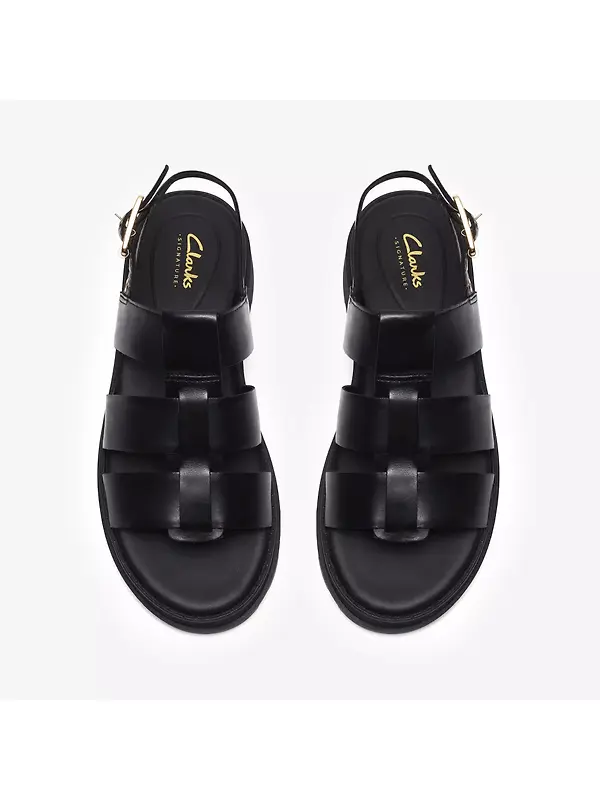 Clarks Women's Orinoco3 Strap Sandals - Black Leather Image 6