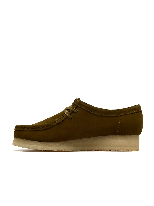 Clarks Originals Women's Wallabee Shoes - Olive Suede Image 2