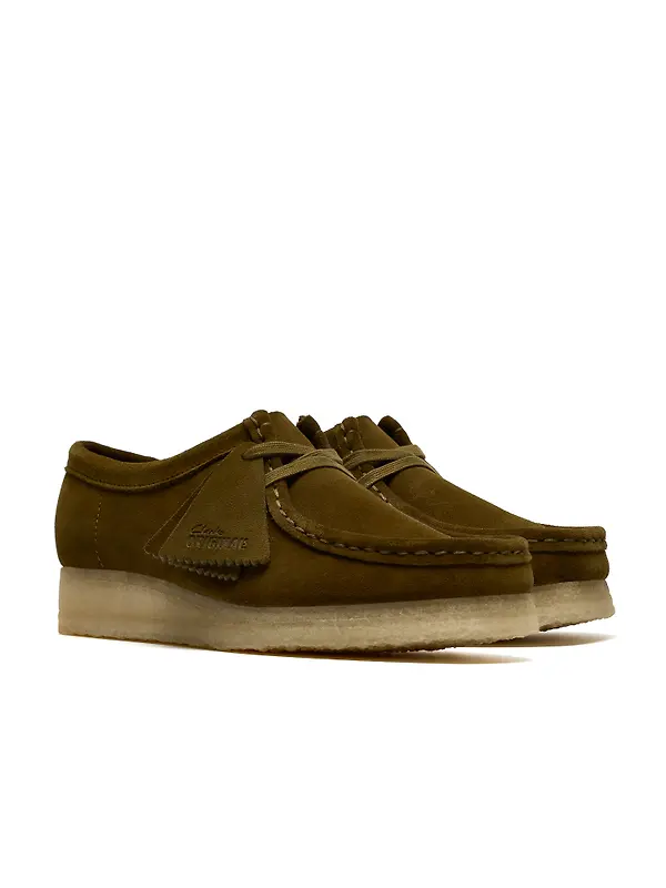 Clarks Originals Women's Wallabee Shoes - Olive Suede Image 4