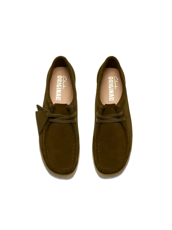 Clarks Originals Women's Wallabee Shoes - Olive Suede Image 6