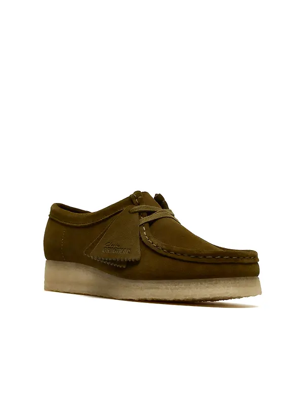 Clarks Originals Women's Wallabee Shoes - Olive Suede Image 7