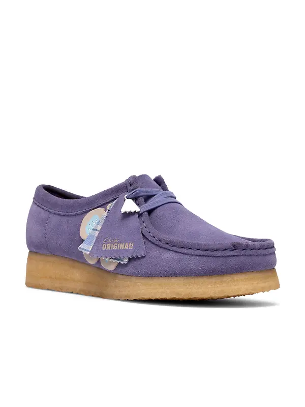 Clarks Originals Women's Wallabee Shoes - Purple Interest Image 4