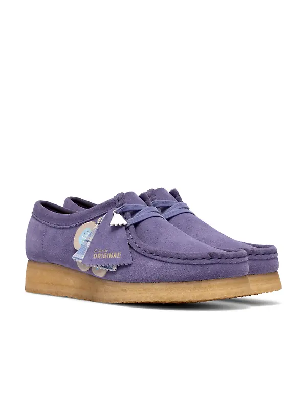 Clarks Originals Women's Wallabee Shoes - Purple Interest Image 7