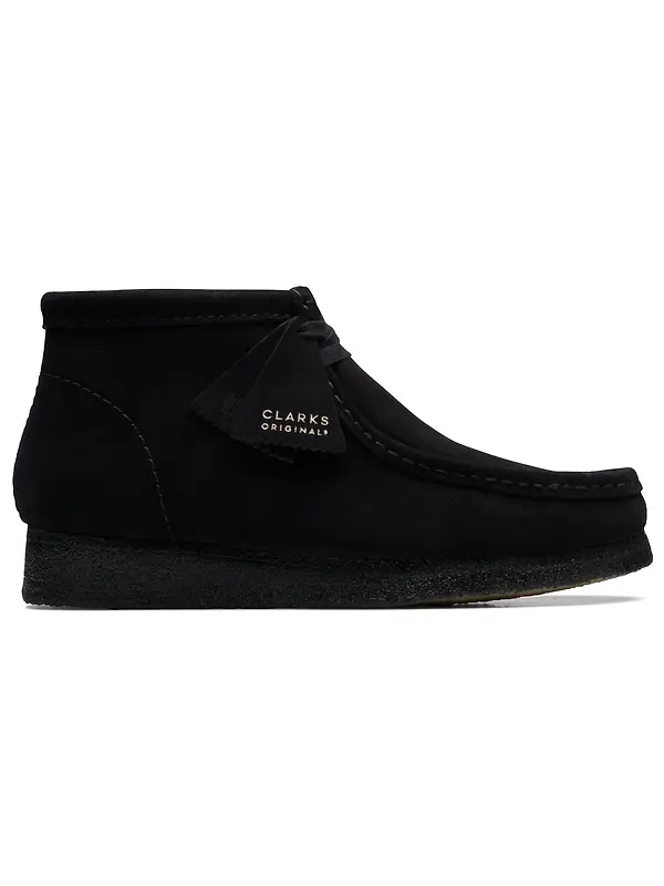 Clarks Originals Men's Wallabee Boots - Black Suede Image 1