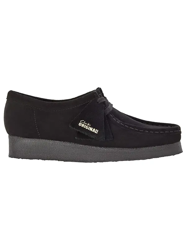 Clarks Originals Women's Wallabee Shoes - Black Suede Image 1