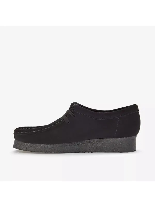 Clarks Originals Women's Wallabee Shoes - Black Suede Image 4